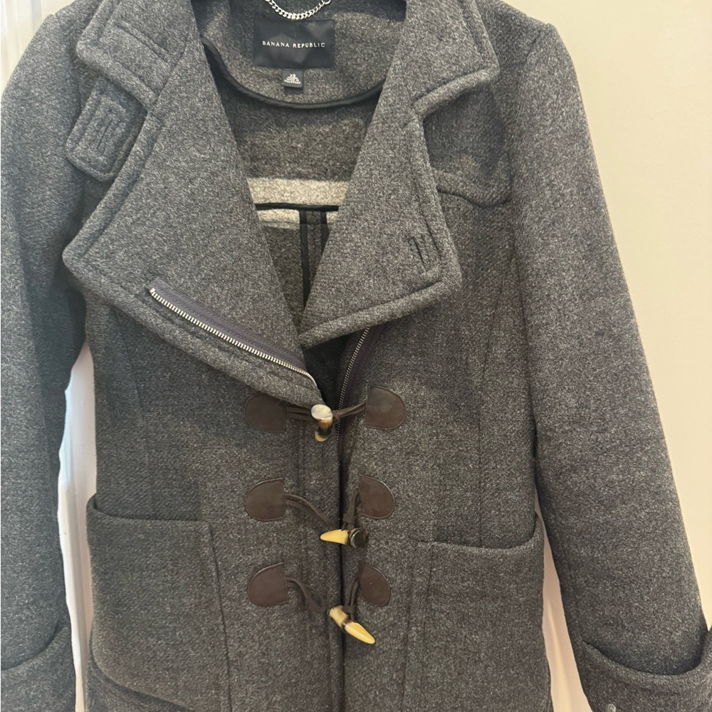 Banana Republic Charcoal Pea Coat